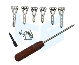 Distal Radius Volar Locking Plates 2-4 Holes L&R And LCP Screws 63 Pcs Set SS - Picture 1 of 5