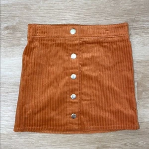 Tahari NWOT Orange Gold Button Down Corduroy Little Girl’s Skirt sz S 5/6 - Picture 1 of 4