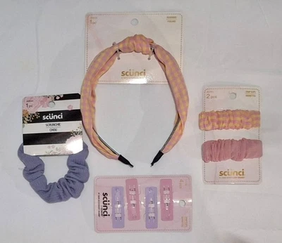 Комплект аксессуаров для волос Scünci — пастельные зажимы для обруча Scrunchie  - Изображение 1 из 4