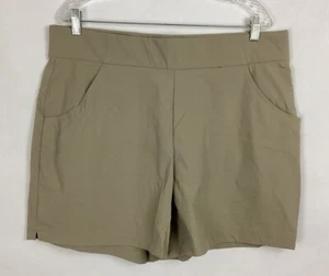 Columbia Omni Shield Advanced Repellency Tan Pull On Shorts Sz 1X Hiking - Picture 1 of 11