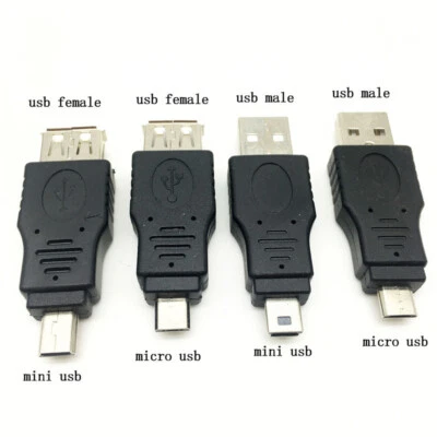 Mini USB 2.0 Micro Male Female Converter Adapter MP4 Tablet Smartphone Connector - Image 1 of 4