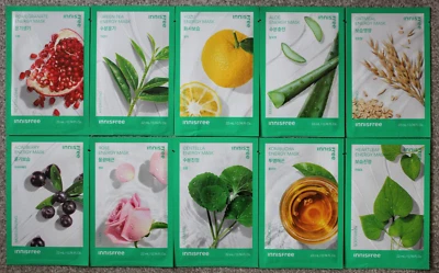 10 Types of Innisfree Energy Mask 22 mL / Set Of 10, Korean Facial Sheet Mask - image 1 of 2
