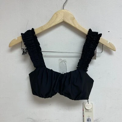 Top de bikini Calia para mujer con correa ahumada negro puro WSA23212 Foto 1 de 4