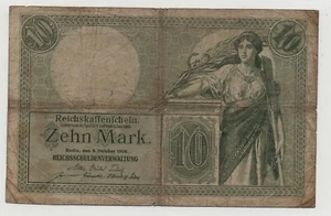 GERMANY 10 MARK 1906 PICK 9 B LOOK SCANS - Picture 1 of 2