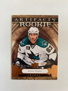 2009-10 Artifacts #177 Ryan Vesce RC 389/999 - San Jose Sharks