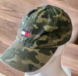 Tommy Hilfiger Baseball Camo Cap Men Women Unisex Logo Hat One Size Adjustable - Picture 1 of 5