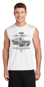 Ford Mustang T-shirt Mens Graphic Tees Sleeveless Muscle Tee Shirt Ford Shirts - Picture 1 of 4