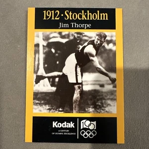 1912 stockholm jim thorpe kodak trading card black and gold #2 gold - Picture 1 of 2