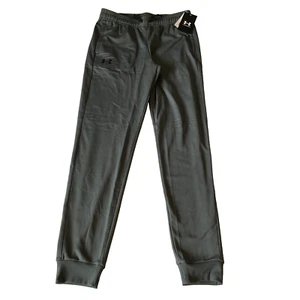 Under Armour Jogge Sweatpants Boys Size L Brawler 2.0 Gray Tapered Stretch - Picture 1 of 14