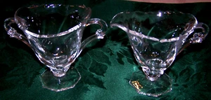 Lovely Imperial Glass Waverly Creamer & Sugar - Picture 1 of 1