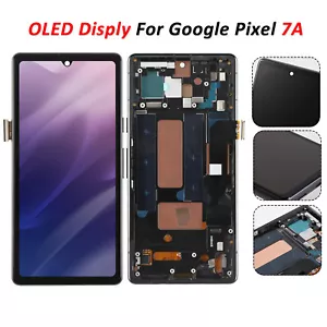 Conjunto digitalizador pantalla táctil pantalla LCD marco negro OLED para Google Pixel 7A - Imagen 1 de 8