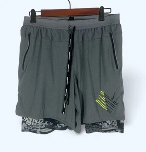Nike Wild Run 2-in-1 Running Dri-Fit Shorts Armory Grey AO5185-490 Men XL - Picture 1 of 5
