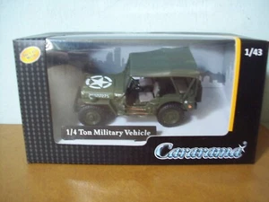 1/43 CARARAMA 4-91860 1/4 TON MILITARY VEHICLE IN CAMOUFLAGE GREEN - Picture 1 of 3