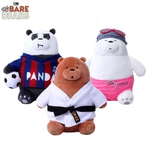 New 20cm Sports Series We Bare Bear Plush Toy Ornaments Cute Bear Football Doll - Picture 1 of 28