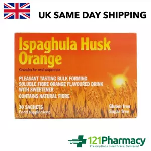 Ispaghula Husk ORANGE FIBRE  - 1 / 30 / 60 Sachets LIKE FYBOGEL - Constipation - Picture 1 of 1