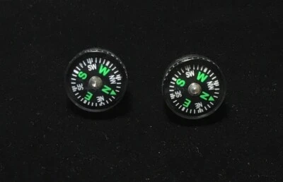 "Aretes redondos brújula 3/4"" nuevos" Foto 1 de 4
