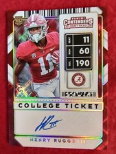 2020 Panini Contenders Draft Picks🔥College Ticket🔥Henry Ruggs lll Auto-SSP-/15