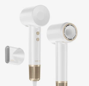 Hair Blow Dryer Magnetic Nozzle, High Speed - Golden / White - Picture 1 of 8