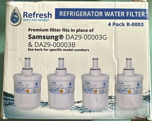 Refresh Samsung DA29-00003G Replacement Water Filter for R-0003 (4-Pack) - Picture 1 of 3