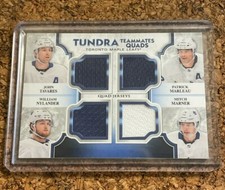 2019-20 UD Artifacts Tundra Teammates Quads Marner Nylander Marleau Tavares /99