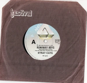 STRAY CATS Runaway Boys AUSSIE 7" VINYL 1980 ROCKABILLY - Foto 1 di 1