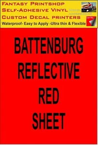 Calcomanía de vinilo reflectante ROJO BATTENBURG A4 REFLECTANTE ROJO - Imagen 1 de 3