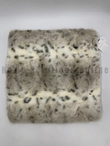 Pottery Barn Kunstfell Schneeleopard Kissenbezug Beige 24 Zoll Quadrat #9097A - Bild 1 von 4