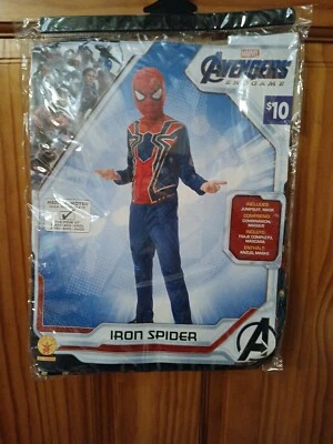  Boys Marvel Iron Spider New Halloween Costume Avengers Endgame M 5-7 - Image 1 of 4