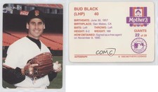1993 Mother's Cookies San Francisco Giants Stadium Giveaway Bud Black #22