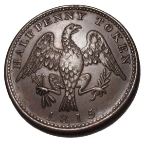 Lower Canada 1815 Halfpenny Token -Spread Eagle AU - Picture 1 of 2