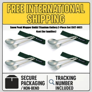 Snow Peak SCT-002 Wapper Bukki Titanium Cutlery Set x4 Spork Spoon Fork Japan - Picture 1 of 4