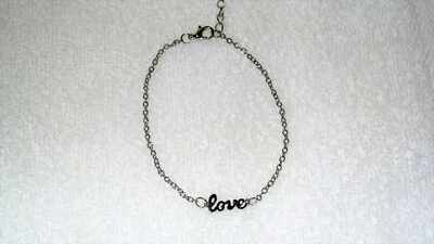 Moda Feminina LOVE Pulseira Corrente Tornozeleira Prata Pé de Praia Joia Berloque Presente  - Imagem 1 de 3