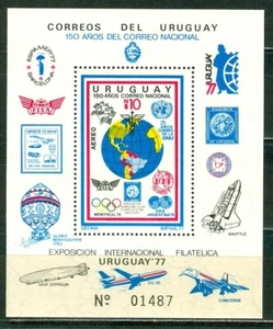 Uruguay World Championship Soccer Argentina 1978 perforated block MNH - Foto 1 di 1