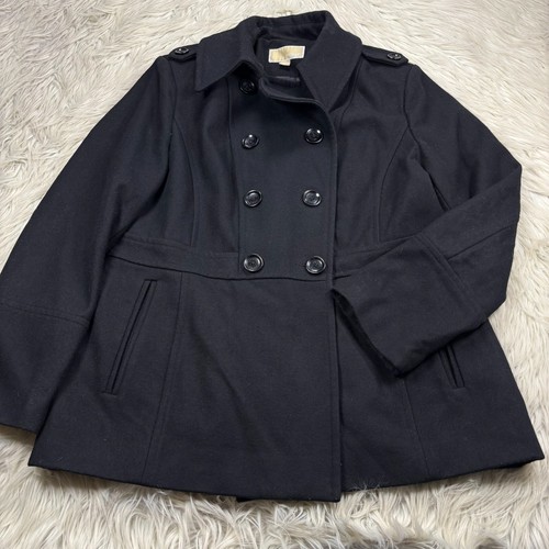 MICHAEL Michael Kors Women's L Wool Blend Classic Peacoat
