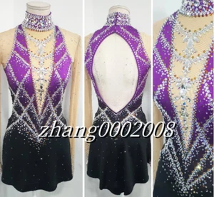 Ice skating dress/Sparkles Figure Skating Dress/Dance Twirling Tap Costume - Picture 1 of 7