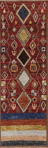 Handcrafted Luxury Hand-Knotted Moroccan 10 ft. Runner Rugs Centerpiece 3x10 - Picture 1 of 20