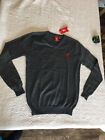 Liverpool FC Official Crest Knitted V-Neck Jumper Sweater Men's Medium Soccer