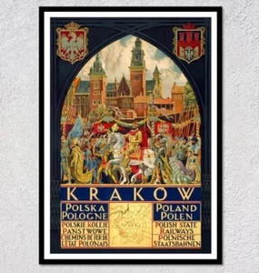 Vintage Krakow, Poland: Nostalgic Travel Poster - Picture 1 of 3