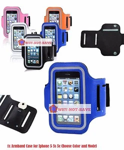 Custodia da polso sportiva in pelle PU per Apple iPhone 5 5a generazione 5S 5C nuova - Foto 1 di 25