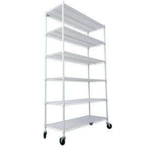 6-Tier Metal Wire Rack Free Standing Shelving Unit Adjustable Heavy Duty Storage - Picture 1 of 13