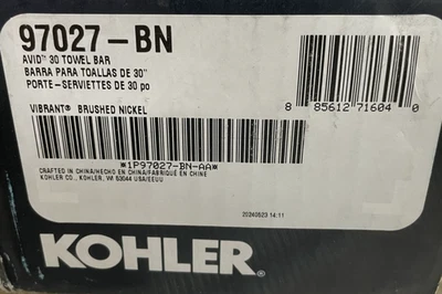 Barra de toallas Kohler K-97027-BN Kohler Avid 30" - níquel cepillado vibrante Foto 1 de 4