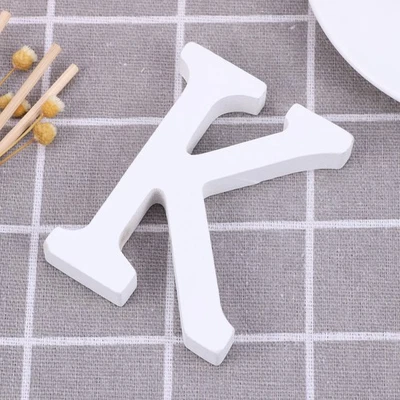  1pc 8cm lettere di legno K Decor parete semplice lettera fai da te per la festa - Immagine 1 di 4