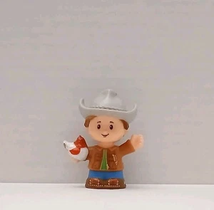 Little People Farm Boy Farmer Rancher Barn Grey Hat Chicken Fisher Price - Picture 1 of 8