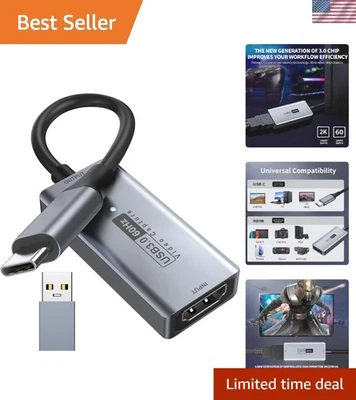 Compact Video Capture Card, 4K HDMI to USB C, Perfect for Live Streaming Setup - Image 1 of 4