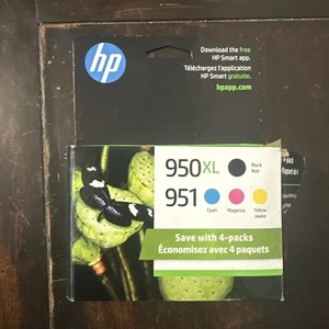 HP 950XL/951 Combo C2P01FN OEM Ink Black Cyan Magenta Yellow Exp 2026 - Photo 1/4
