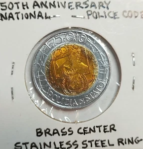 1997 italy 500 lire coin uncirculated Traffic Police - Bild 1 von 2