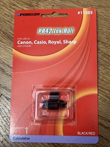 Porelon PR42 Calculator Ink Roller Black Red Canon, Casio, Sharp, Royal NEW - Picture 1 of 3
