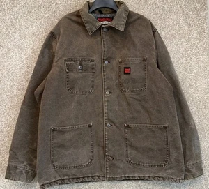 Vintage Tough Duck Jacke Herren XL braun Chore Mantel Canvas Arbeitskleidung Decke gefüttert - Bild 1 von 17