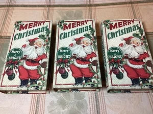 3 cajas de almacenamiento de Navidad Raz Imports Santa Claus - Imagen 1 de 7