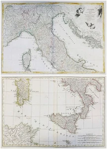 Italia Italy Italien Sardegna Sicilia Corsica Corse Rizzi Zannoni Karte map 1770 - Bild 1 von 1